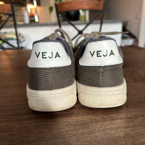 VEJA V-12 Leather and Rubber-Trimmed Suede and B-Mesh Sneakers - Picture 2 of 6